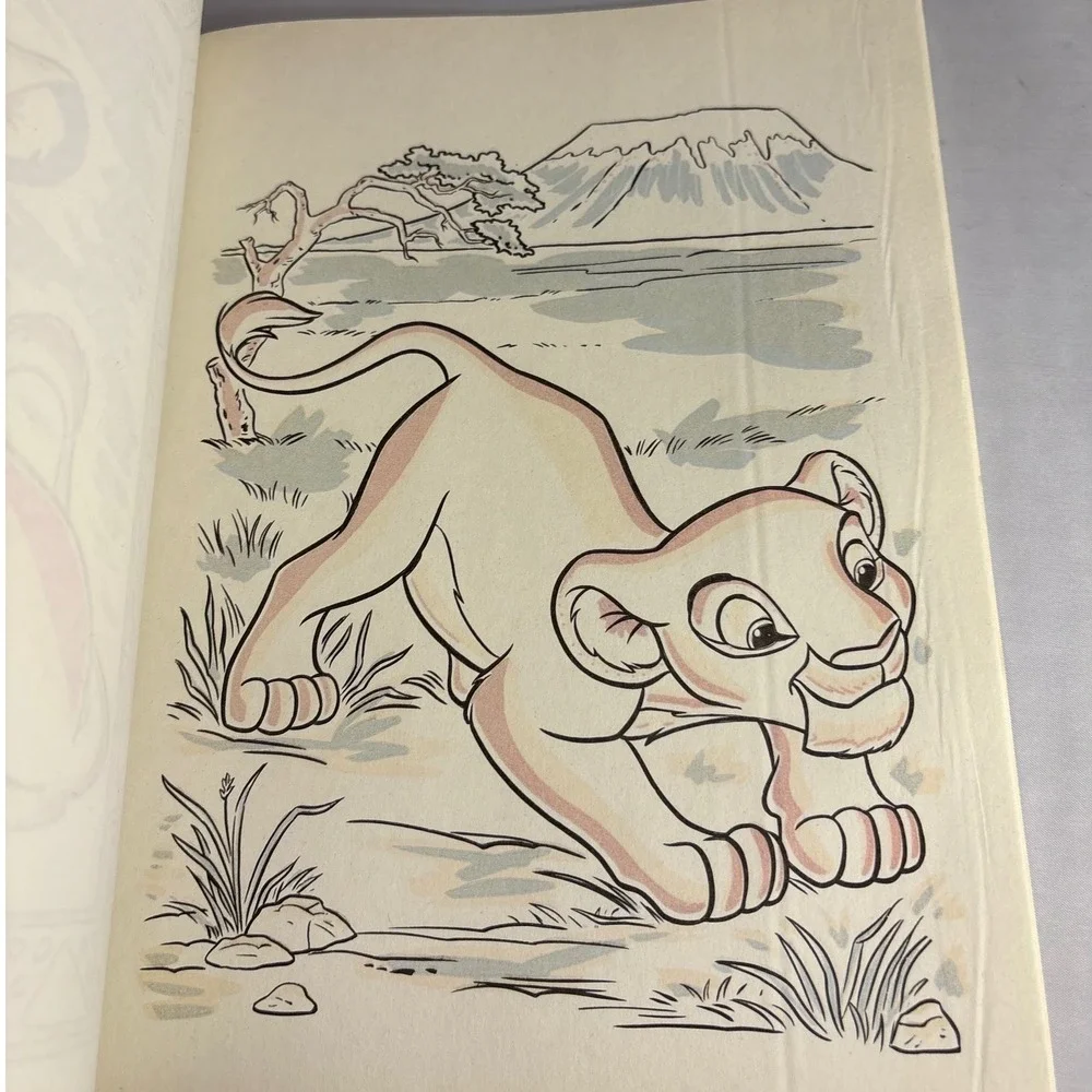 Disney The Lion King Golden Giant Paint‎ With Water Activity Book 1994 New